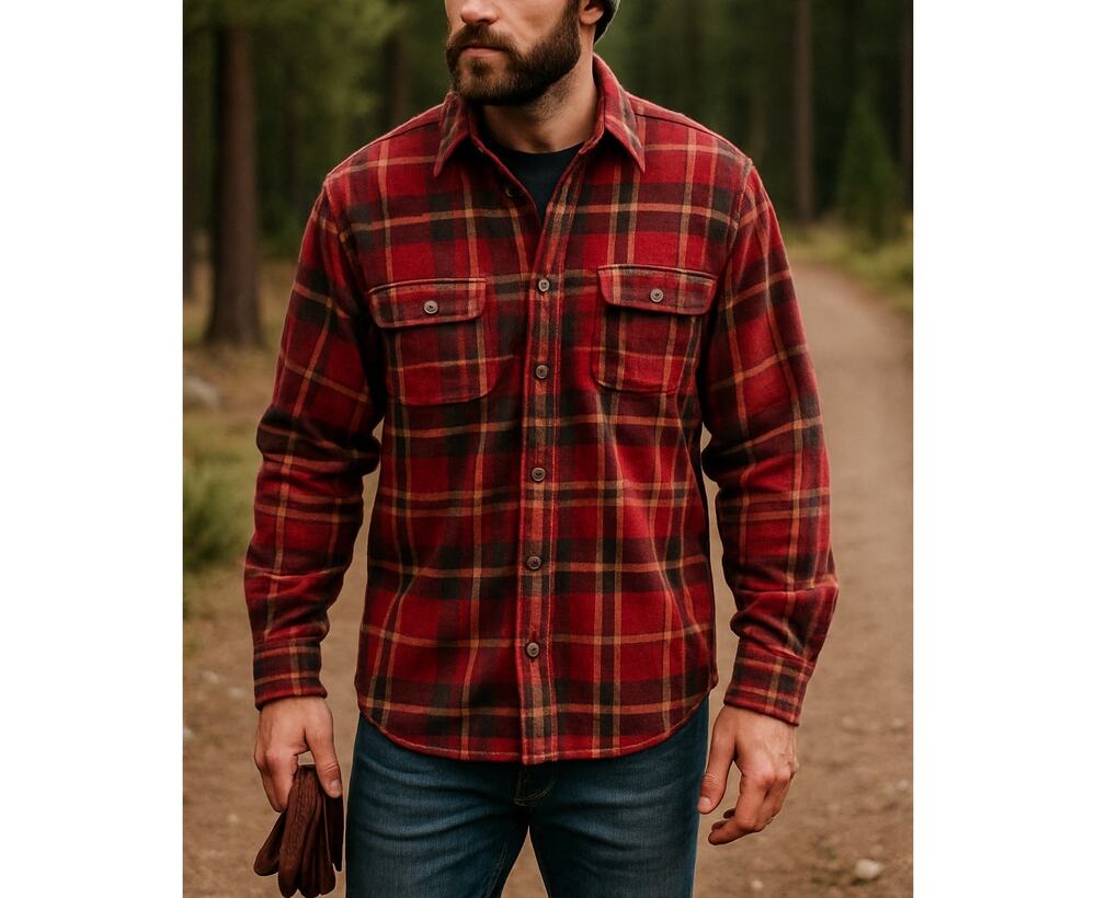 Field & Stream Red Plaid Heavyweight Flannel Shirt – Size XL